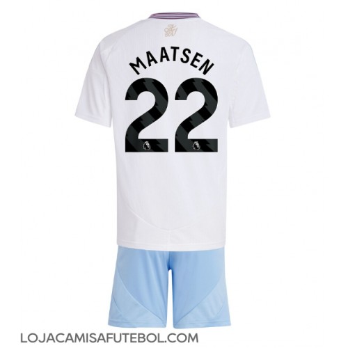 Camisa de Futebol Aston Villa Ian Maatsen #22 Equipamento Secundário Infantil 2024-25 Manga Curta (+ Calças curtas)